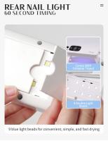 Lámpara LED 2 en 1UV para uñas y taladro de uñas con arena de taladro, eliminación de Arte de uñas, pulido de uñas para salón de manicura y pedicura - details 2