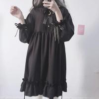 Lencería Lolita para mujer estilo Haruku japonés con volantes y mangas largas vestido de muñeca informal con cintura imperio talla - details 48