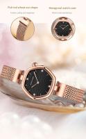 Relojes de lujo premium Hannah Martin de la mejor marca para mujer, malla de acero inoxidable con reloj de oro rosa blanco, relojes originales con movimiento de cuarzo japonés - details 4
