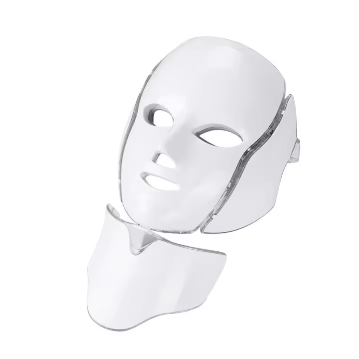 Mascarilla facial con luz LED para el cuello, máscara de terapia de luz LED para rejuvenecimiento de la piel, antiacné - 1