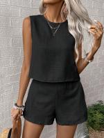 Conjunto de Verano 2025 para Mujer Top Sin Mangas y Shorts Cortos Estilo Casual y Deportivo - details 20