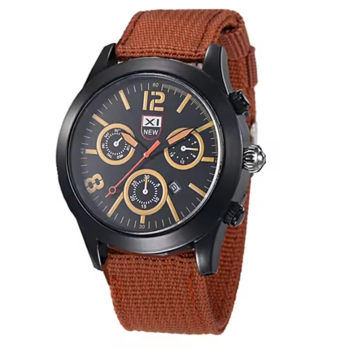 Reloj Deportivo de Cuarzo de Marca Leten Diseño Casual para Hombres Correa de Nylon Fecha y Minuto - 1