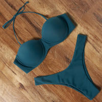 Bañador brasileño Sexy para mujer, conjunto de Bikini con sujetador de realce, traje de baño de dos piezas, ropa de playa de cintura baja, bañador de leopardo - details 28