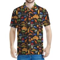 Polo para hombre con estampado 3D indígena australiano, camiseta con estampado Eico, ropa de calle, top holgado de manga corta - details 11