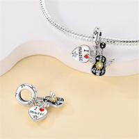 Pulsera de plata de dos tonos con colgante triple celestial de cuentas en forma de corazón para la fabricación de joyas - details 38