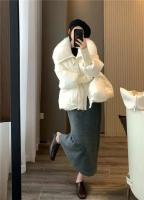 Chaqueta de Invierno de Puffa con Cuello de Piel Falsa Abrigo Cálido, Suelto, con Cremallera de Bolsillo para Mujeres - details 9