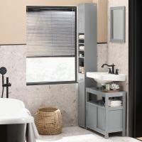 Mueble de Baño de Alto Estante Estanterías con 2 Puertas y Cajón Blanco Tamaño 20x20x180cm - details 27