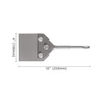 Raspador de suelo duradero de 4 pulgadas, raspador de pared de eliminación de acero de aleación, vástago redondo, piezas de martillos rotativos plateados, azulejos - details 1