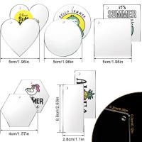 200 piezas de llaveros acrílicos en blanco, colgantes de llavero transparentes de acrílico en blanco para proyectos de manualidades DIY - details 1