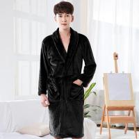 Pareja de pijamas gruesos de gran tamaño para otoño e invierno, albornoz de terciopelo Coral para hombre, Sra. Ropa de hogar cómoda y transpirable acolchada - details 9