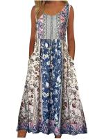 NOVEDAD DE VERANO 2025, vestido veraniego MIDI informal bohemio sin mangas para mujer con bolsillos y suelto - details 10
