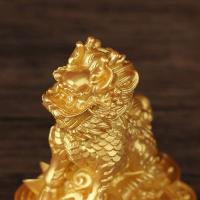 Estatua de la bestia del Dios Qilin, Fengshui Kylin Chi-lin Qilin de cobre chino, para decoración del hogar, 1 par - details 3