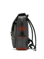 Mochila retro para ordenador portátil con puerto de carga USB, mochila de viaje impermeable para hombres y mujeres - details 30