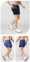 Pantalones de Carrera para Hombres Secado Rápido Doble Capa Negro Ideal para Fitness y Entrenamiento de Bodybuilding - details 8