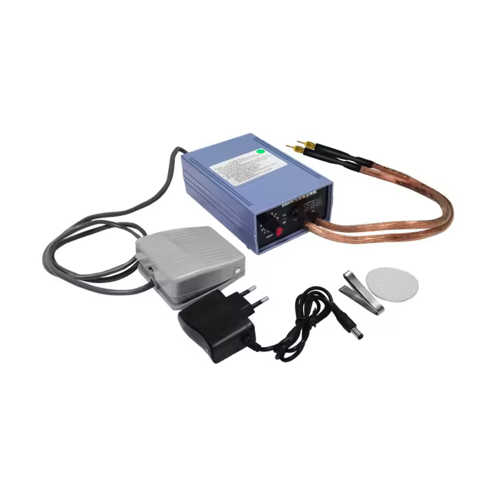 Soldador por puntos portátil de mano, Kit de bricolaje, 9 engranajes, Mini batería ajustable, 5000W - 1