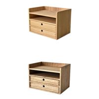 Cajas de Madera para Cajones Cajones Planos para Archivos Almacenamiento con Estilo Amarillo-Marrón - details 15