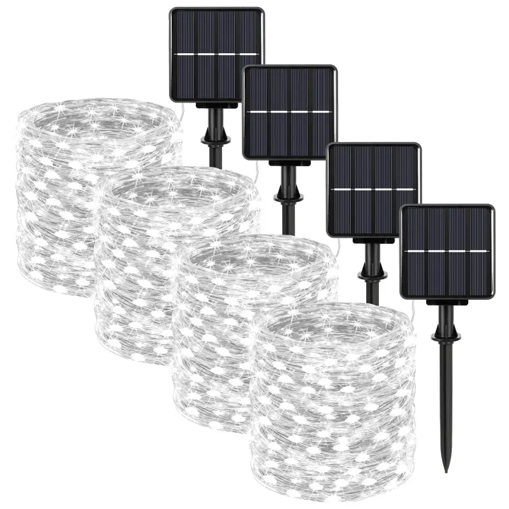 RXUNS Luces de Hadas Solar 128m de Iluminación Exterior Impermeable con 1200 LED - 1