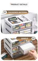Elija un organizador multifuncional de escritorio de belleza y maquillaje para el hogar, suministros para el hogar, caja de almacenamiento de escritorio de plástico - details 6
