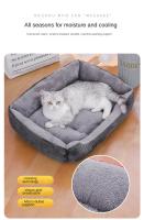 Cama cuadrada de felpa suave para perro y gato, perrera, accesorios para animales, cesta para perros, sofá cama más grande, productos para cachorros medianos, colchón - details 3