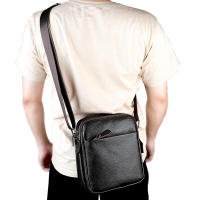 Bolso bandolera suave de piel de becerro auténtica para hombre informal - details 12