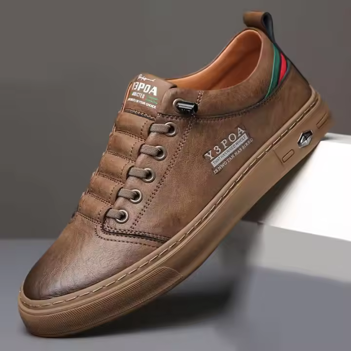 Zapatos Casuales para Hombres Transpirables, Suela Suave, Estilo Versátil con Cordones - 1