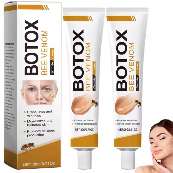 2025 nuevo estilo KELIHAWK 2 uds crema para eliminar arrugas Botox, crema hidratante facial, crema antienvejecimiento con veneno de abeja para todo tipo de piel - 1