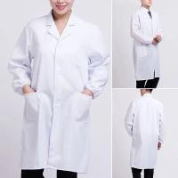 Camisa de uniforme médico unisex, Camisa de manga larga, bata de laboratorio, blanca - details 10