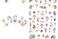 KADS-pegatinas de agua de flores para uñas, calcomanías 3D, transferencia de agua, tatuajes de uñas - details 4