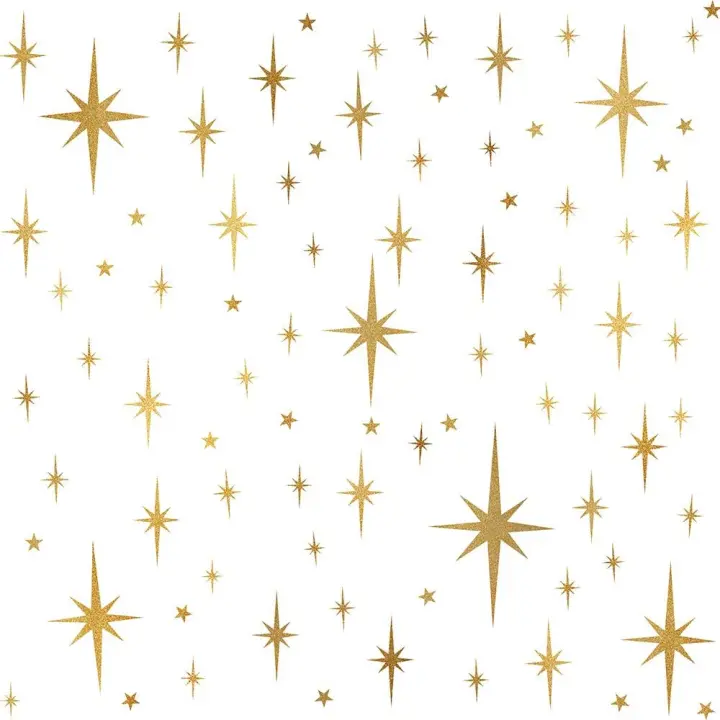 Calcomanías de pared Retro Starburst, pegatinas de pared de estrellas, calcomanías geométricas, decoración de pared, decoración moderna para guardería, estrellas Peel and Stick - 1