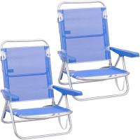 Ligera Portátil |   Baja y Reclinable de 4 Posiciones |   Para camping, piscina, terraza o jardín Aguamarina - details 33
