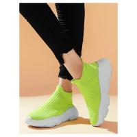 Zapatos Deportivos Con Plataforma A La Moda Para Hombre, Zapatillas Informales De Punto Rojo De Alta Calidad, Zapatillas Para Correr Ligeras Y Transpirables Sin Cordones Para Hombre - details 28