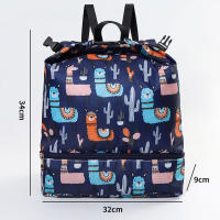 Mochila Deportiva Portátil para Niños y Niñas Impermeable con Separación Húmeda y Seca Material Exterior de Poliéster y PVC Diseño de Playa de Dibujos Animados - details 6