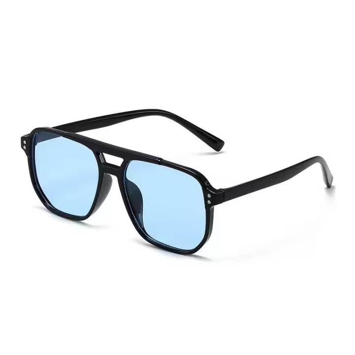 Gafas de Sol Retro Hot Piloto de Doble Haz de Sol con Tachuelas para Mujeres - 1