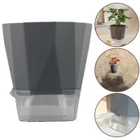 Maceta de plástico para plantas hidropónicas, maceta transparente de doble capa, cuerda de algodón, flores de riego - details 8