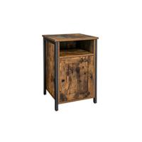 Juego de 2 Mesas Auxiliares Estilo Industrial Rústico Marrón-Negro Ideal para Sala de Estar, Comedor, Dormitorio - details 16