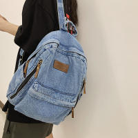 Mochila de alta resistencia para niñas, bolso de hombro de gran capacidad con azul para libros, revistas y portátiles - details 5