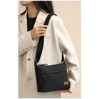 Nylon ligero multicapa bolsa de nylon de gran capacidad mujer nuevo casual impermeable portátil moda un hombro crossbody pequeño bolsa cuadrada - details 3