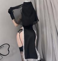 Monja disfraz cosplay calado uniforme seducción pasión sirvienta fente ropa - details 2