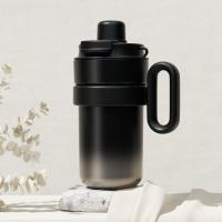 Taza térmica de doble bebida con gradiente, taza aislada al vacío de acero inoxidable de gran capacidad con tapa, Taza de Café Termo - details 6