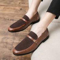 2023 vestidos, zapatos planos de talla grande de cuero de gamuza para hombres de negocios, zapatos Oxford de oficina - details 2