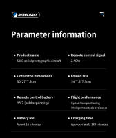 Dron teledirigido S183 con cámara 480P, cuadricóptero plegable con Wifi, 4 lados, evitación de obstáculos, modo de flujo óptico, Mini fotografía aérea - details 15