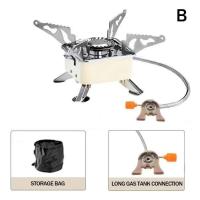 Mini calentador portátil, estufa, utensilios de cocina, quemador de gas plegable para exteriores, barbacoa, equipo, estufa de camping - details 13