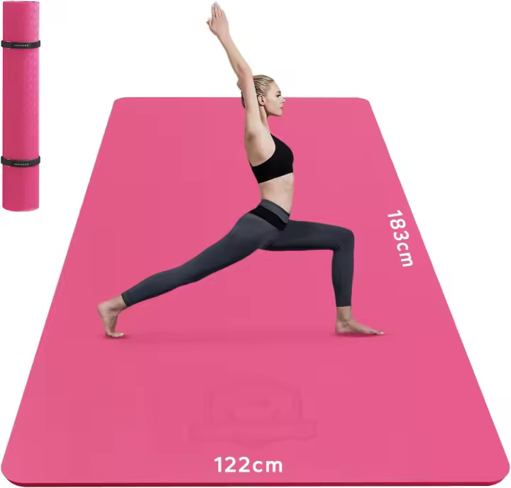 Grande Esterilla de Yoga 183×116cm/198×137cm×6mm Antideslizante Para Deportes y Fitness - 1
