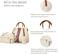Bolsos Antirrobo de Hombro para Mujer, 4 Piezas, Bolso Bandolera para Mujer, Monedero - details 6