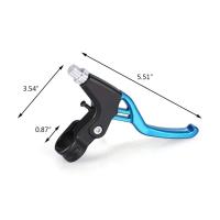 Palanca de freno para bicicleta, manillar de aleación de aluminio, Universal, 2,2 cm, para la mayoría de bicicletas, de carretera y de montaña, azul, 1 par - details 2