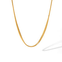 Encanto Collar de cadena de hueso de acero inoxidable 316L para mujeres y hombres, gargantilla de cadena de serpiente de Color dorado de Metal de Hip Hop, joyería, regalos de aniversario - details 6
