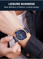 Reloj deportivo de acero inoxidable para hombre de lujo premium, 44,5 mm, multifuncional, moda, oro, negro, negocios, 3 bar, resistente al agua, reloj de pulsera de cuarzo para hombre - details 11