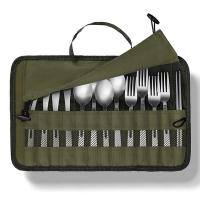 Estuche Portátil Impermeable para Cubiertos de Camping al Aire Libre Bolsa de Almacenamiento Enrollada para Tenedores Cuchara y Palillos - details 6