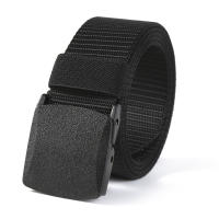 Cinturón ajustable para hombre, hebilla de plástico de nailon de lona, adecuado para deportes al aire libre, 125cm - details 10
