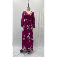 Vestidos estampados para mujer, Vestidos de manga larga con cuello en V, Otoño, Nuevo - details 11